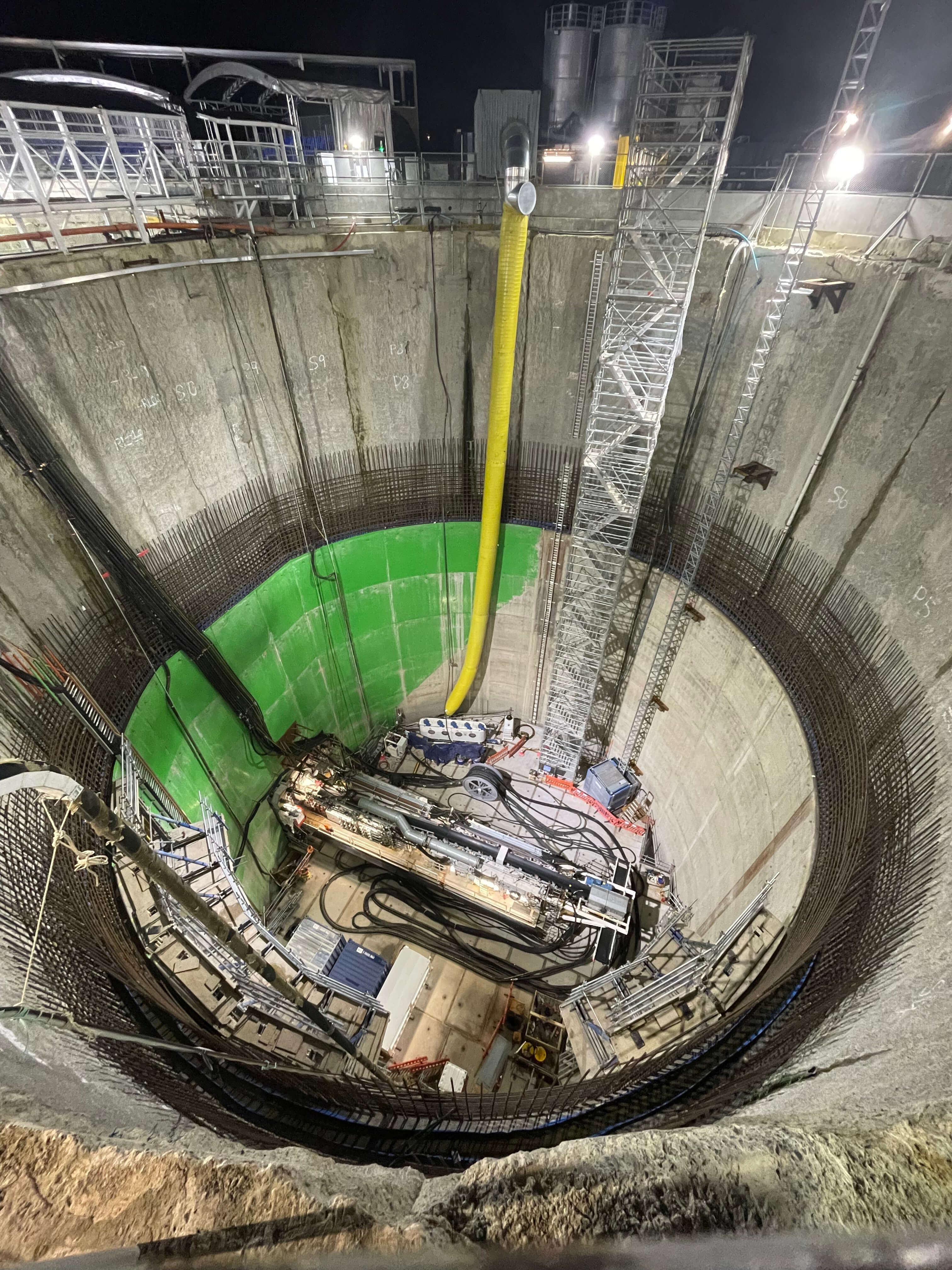 45m Tunnelling Shaft Lighting – Central Interceptor